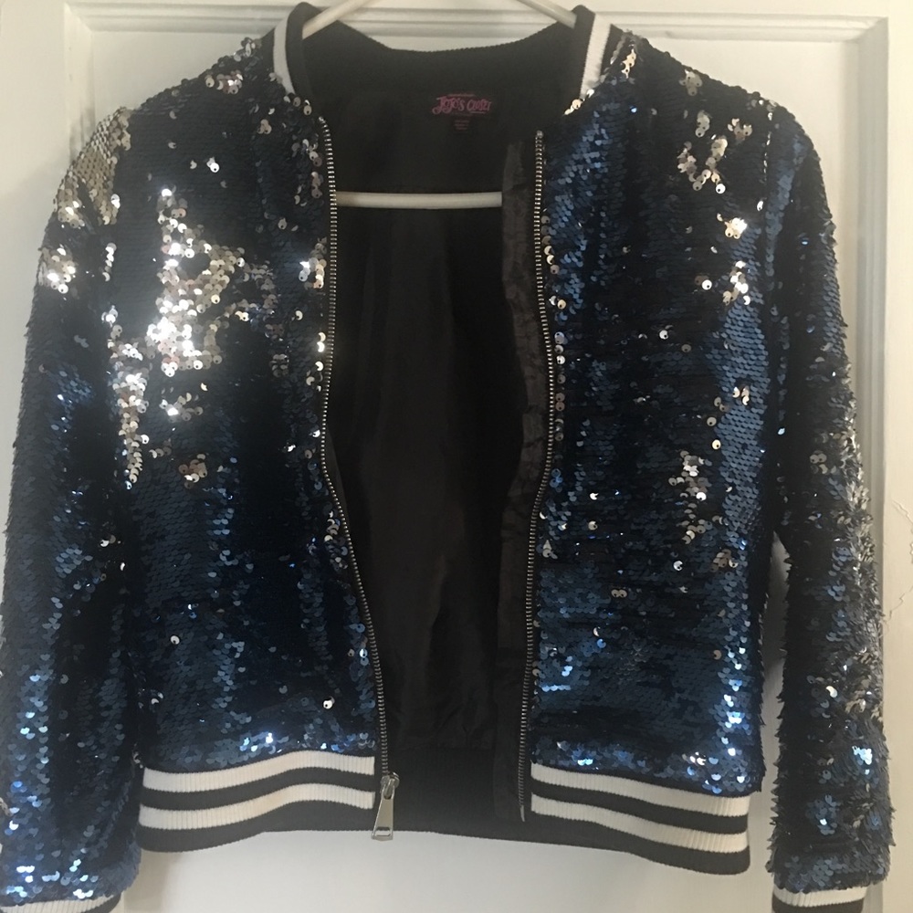 JoJo’s Closet Flip Sequin Bomber Jacket